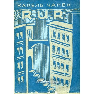 Karel Čapek - R.U.R. (linorytová obálka v ruštině!)