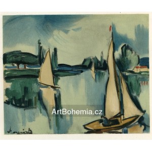 Voiliers sur la Seine - Sailing Boats on the Seine (1908)