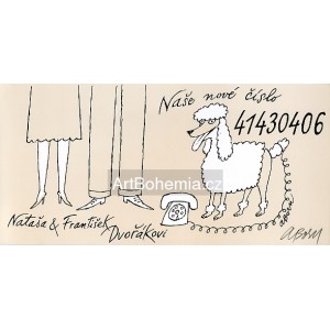 Pudl přivázaný k telefonu - naše nové číslo - PF 2000 Dvořákovi