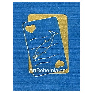 Karta s delfínem (modrá varianta)