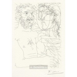 Sculpteur a mi-corps au travail (Suite Vollard) (1933), opus B.158