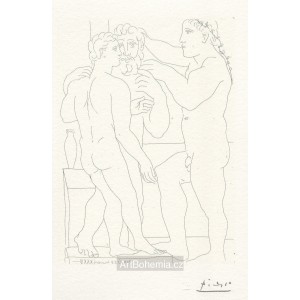 Deux Hommes scupltés (Suite Vollard) (1933), opus B.161