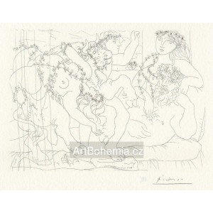 Le Repos du sculpteur devant une bacchanale au taureau (Vollard) (1933), B.165