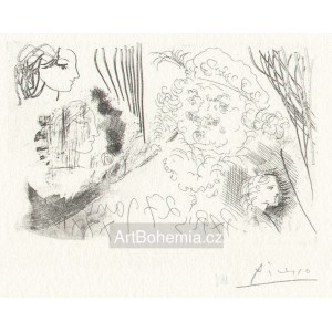 Rembrandt et têtes de femmes (Suite Vollard) (1934), opus B.207