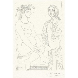 Femme assise au chapeau et femme debout drapée (Vollard) (1934), opus B.210
