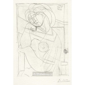 Femme nue assise, la tête appuyée sur la main (Vollard) (1934), opus B.218